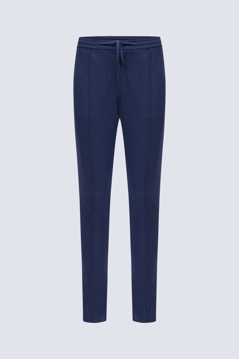 Men's leisure trousers navy – with drawstring