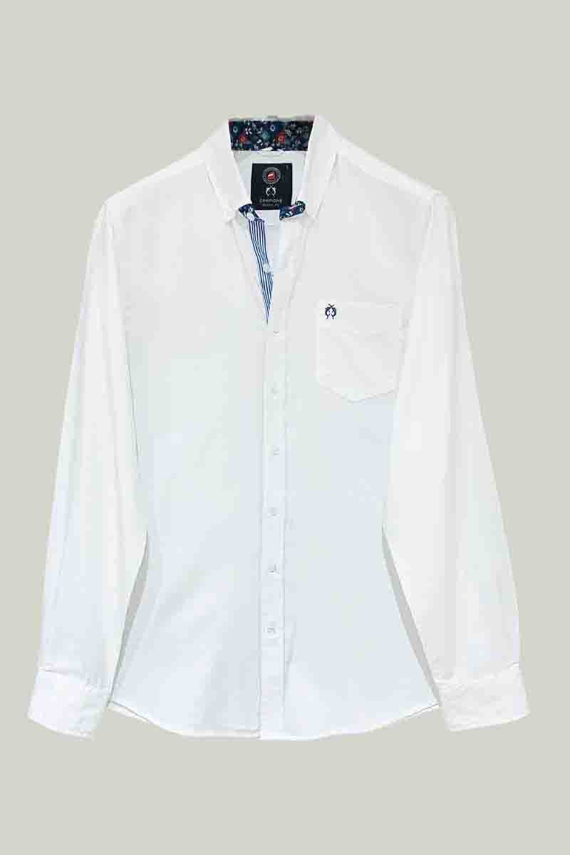 Men's Casual Shirt White – With Breast Pocket