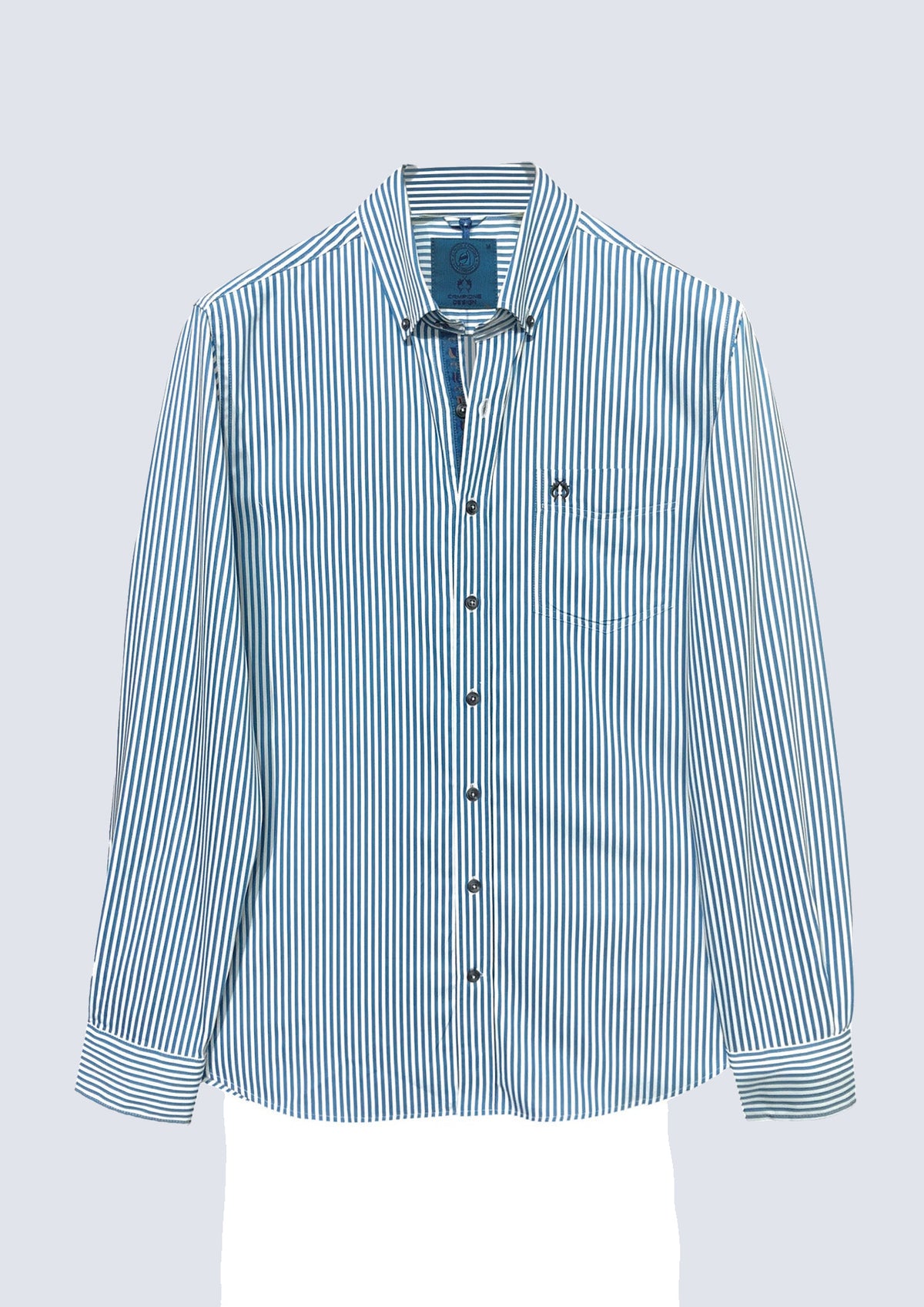 Herren Hemd Modern Fit – Blue White Gestreift 100% Baumwolle – aquamarine stripe 1 #Farbe_82441 aquamarine stripe 1