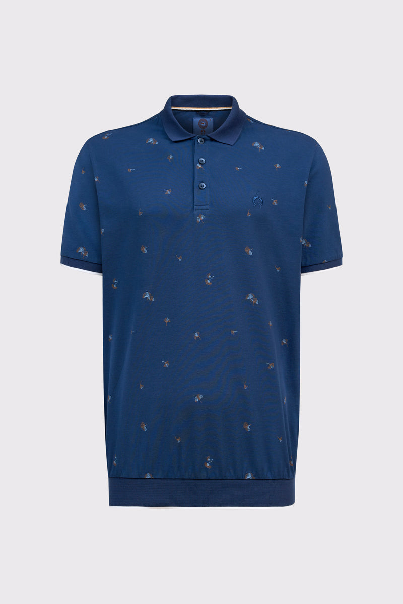 Polo‑T‑Shirt aus reiner Baumwolle mit Button‑Down‑Kragen (1/2 Arm)