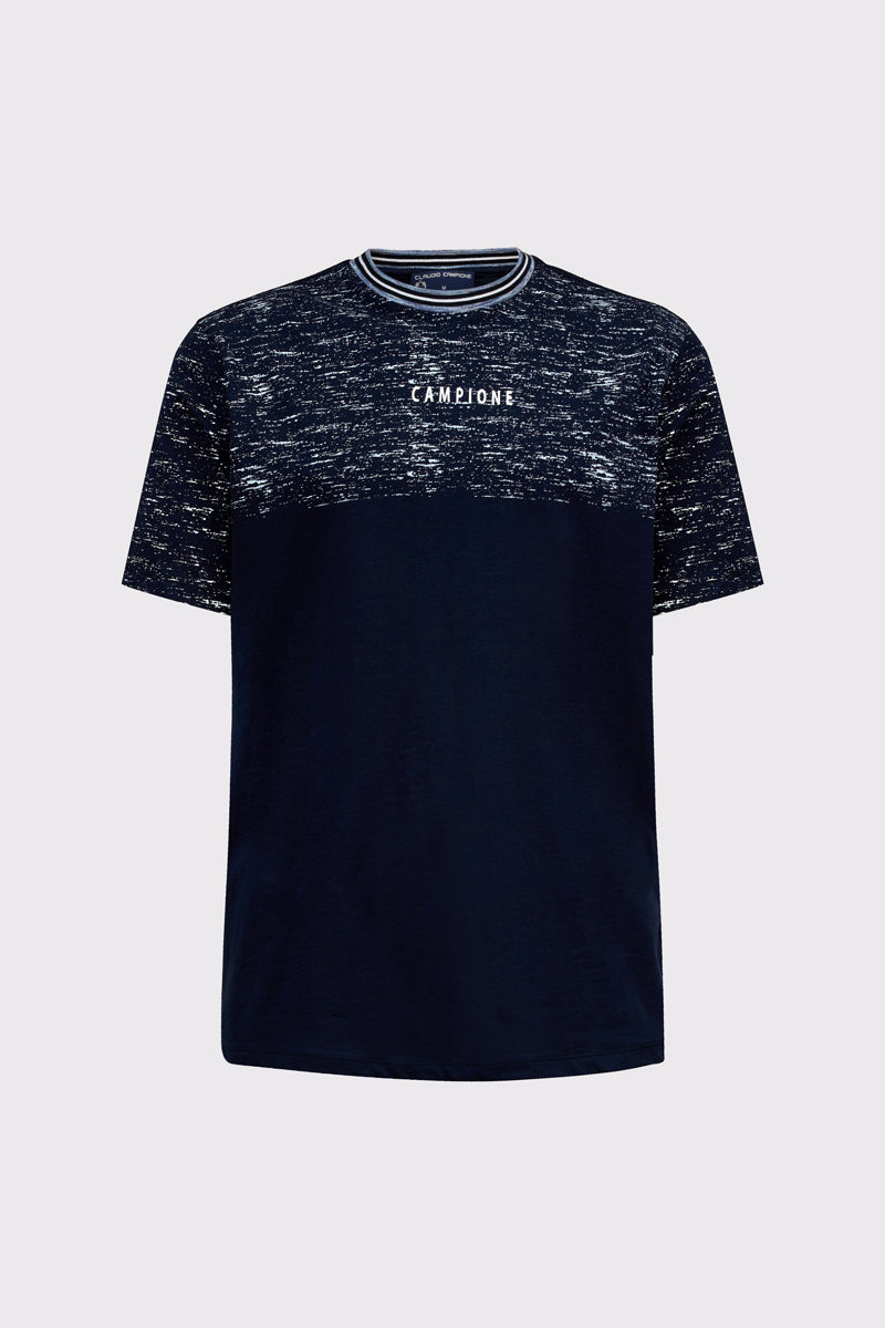 T-Shirt mit sportivem Farbkontrast