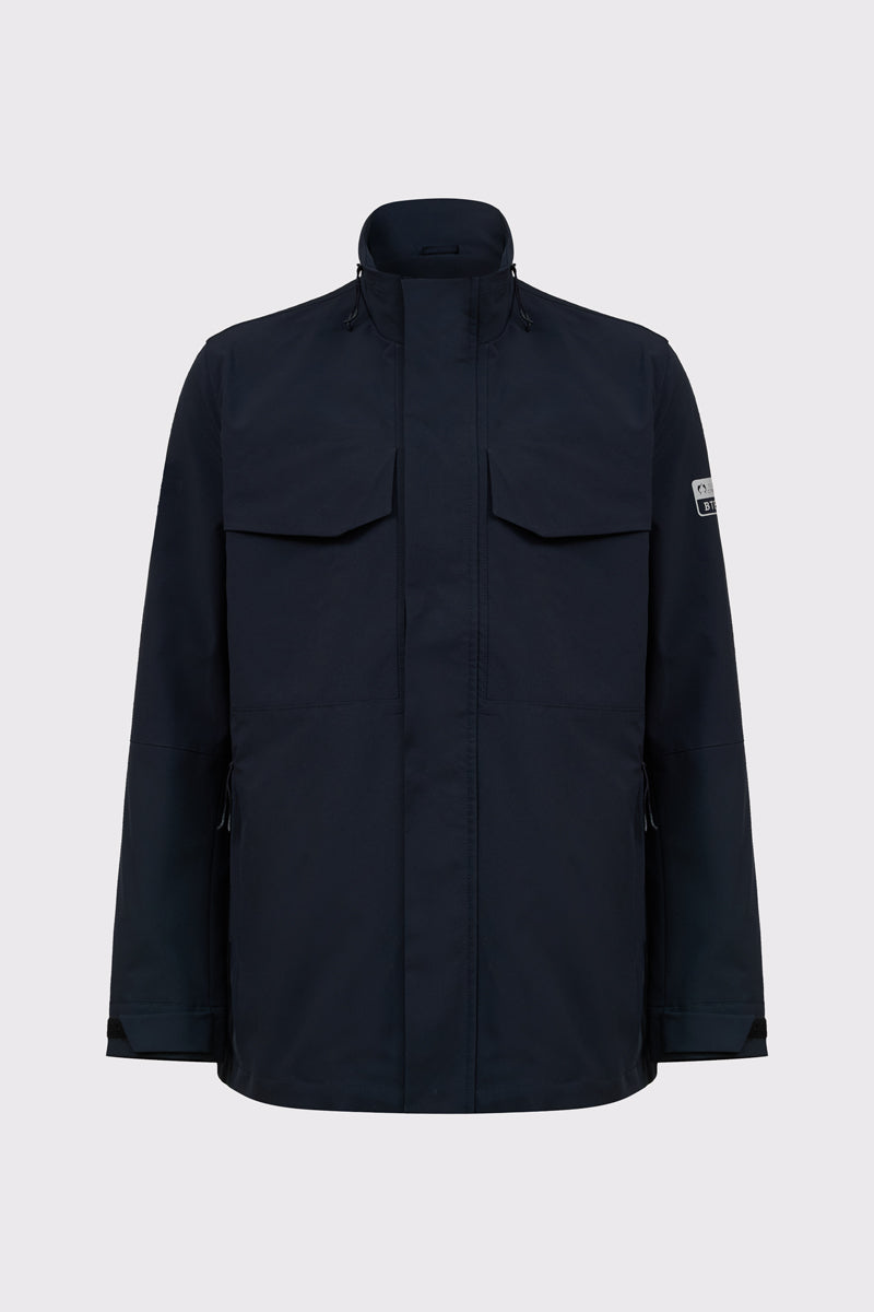 Technische Jacke aus Polyester-Elasthan-Mix mit Stehkragen – navy #Farbe_85400 navy