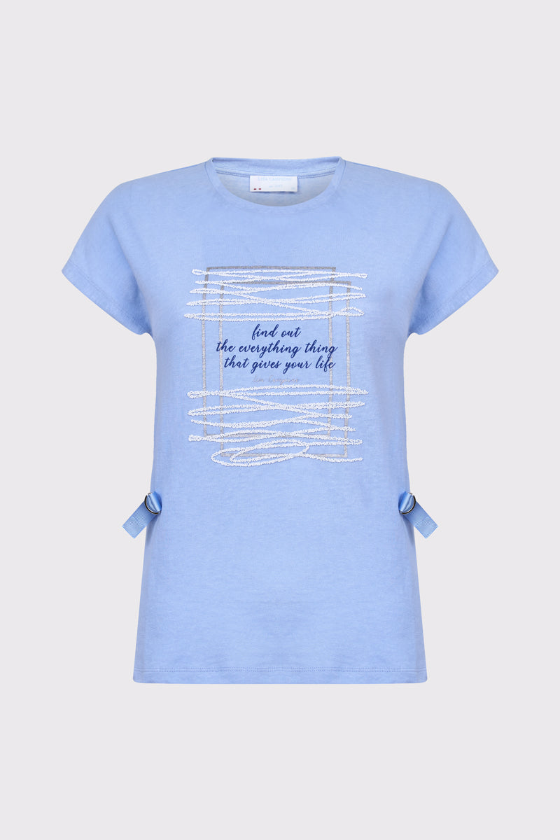 Cotton-polyester T-shirt with round neck (half sleeve)