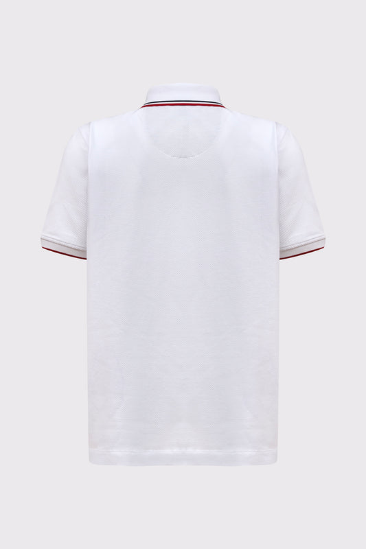 Men's Piqué Polo Shirt – Cotton-Elastane, Modern Fit