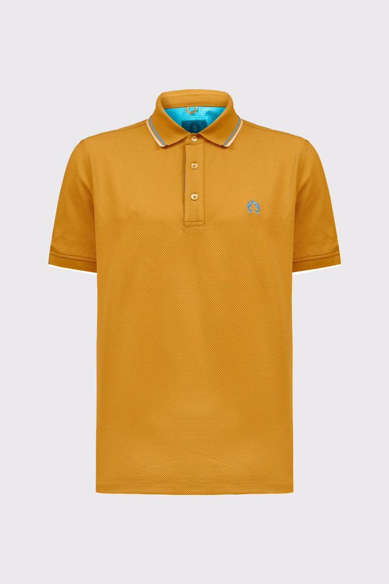 Herren Polo-Shirt Piqué – Baumwolle-Elasthan, modern – orange #Farbe_30500 orange