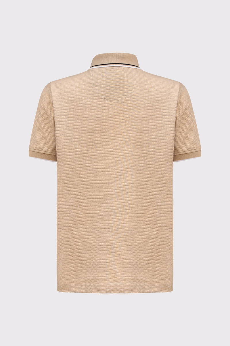 Herren Polo-Shirt Piqué – Baumwolle-Elasthan, modern – sand #Farbe_40900 sand