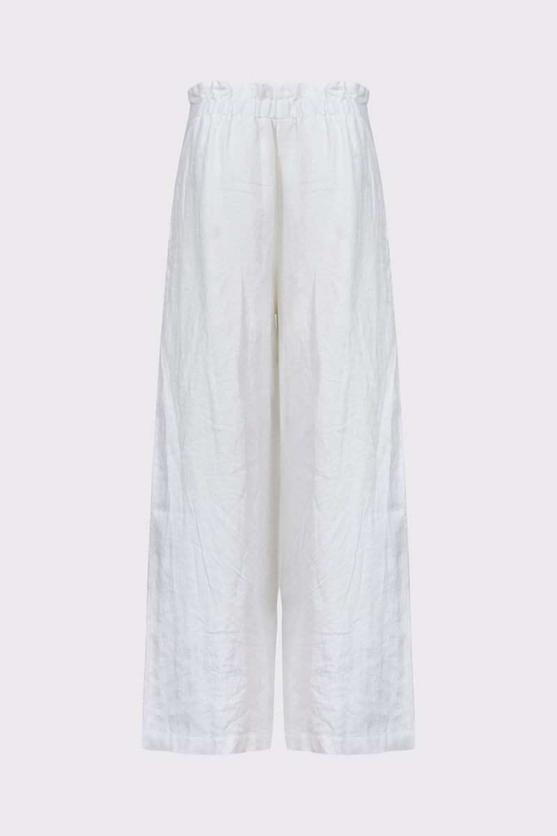 Lycra wide-leg pants with gold print (Women's Pants)