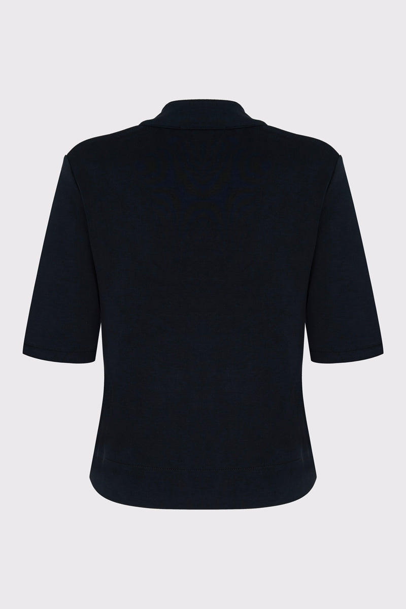 Short-sleeve sweatshirt jacket in modal-polyester blend with zip (DOB Sweat Jacket)