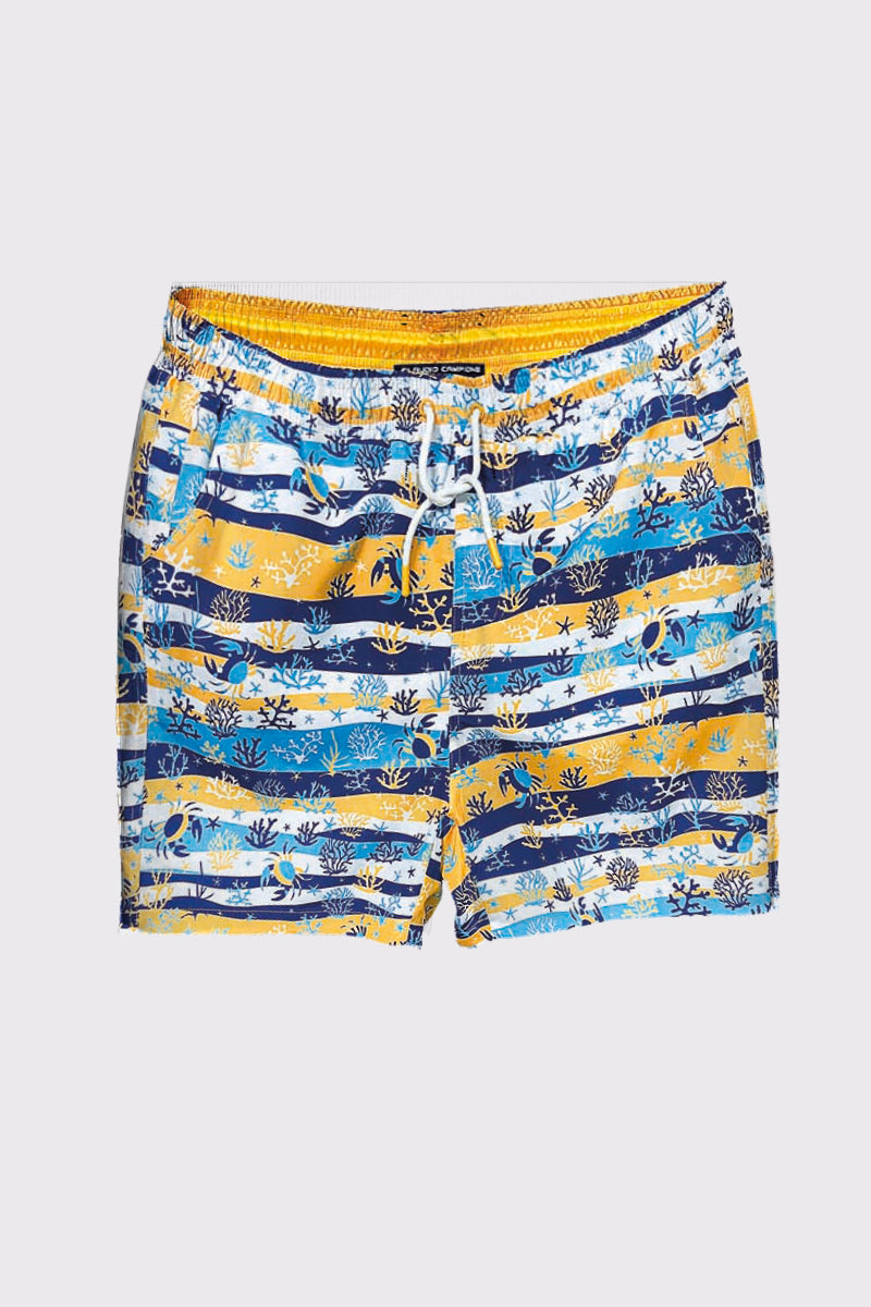 Sommer-Badeshorts mit Allover-Print – Streifen & Palmen – sun combi #Farbe_20811 sun combi