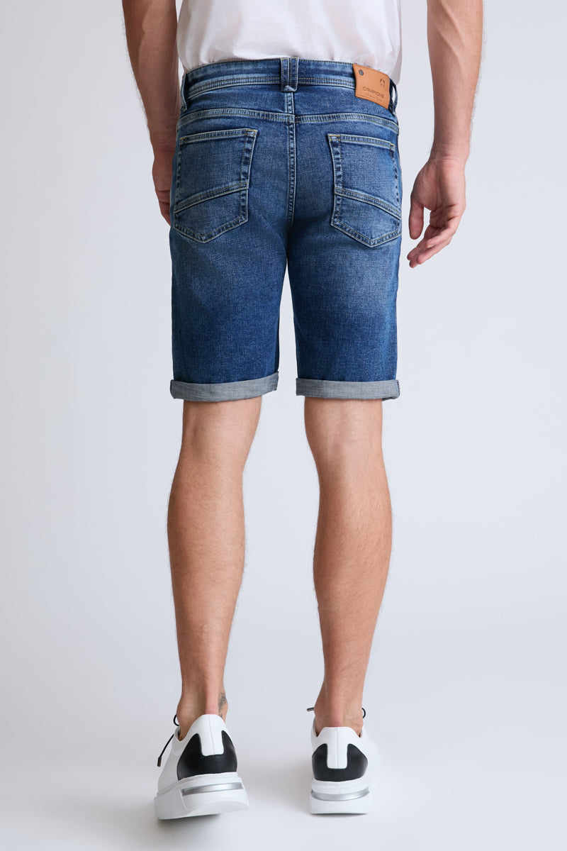 Yachting Denim-Shorts aus Baumwoll-Stretch