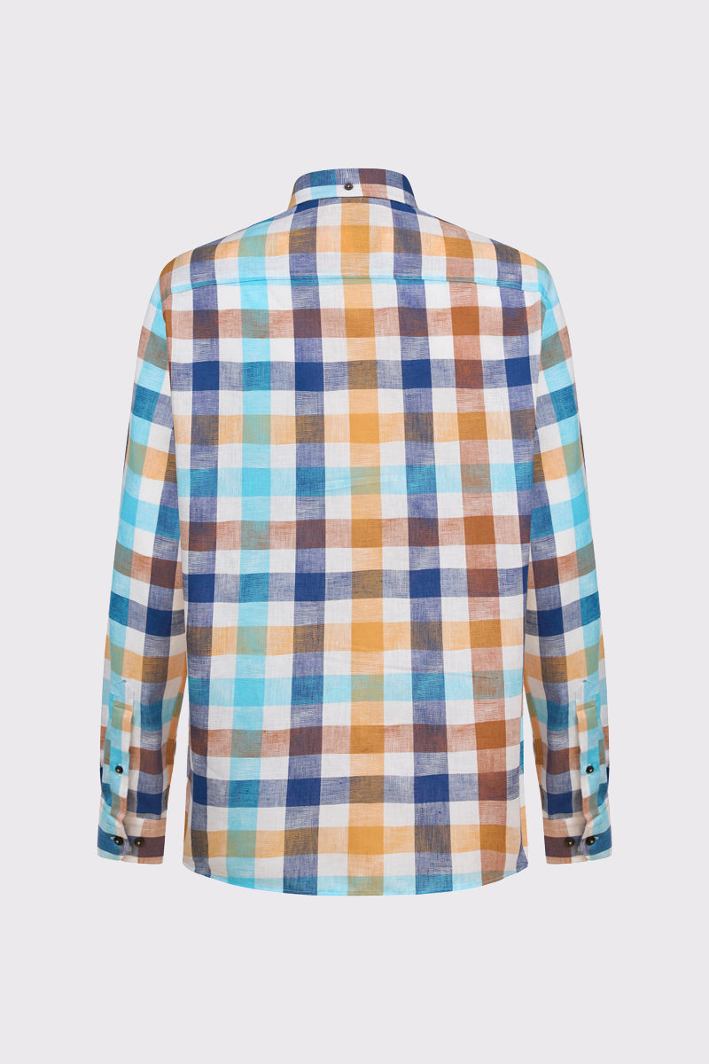 Modern Fit Hemd mit Karomuster – Turquoise Check 1 #Farbe_Turquoise Check 1