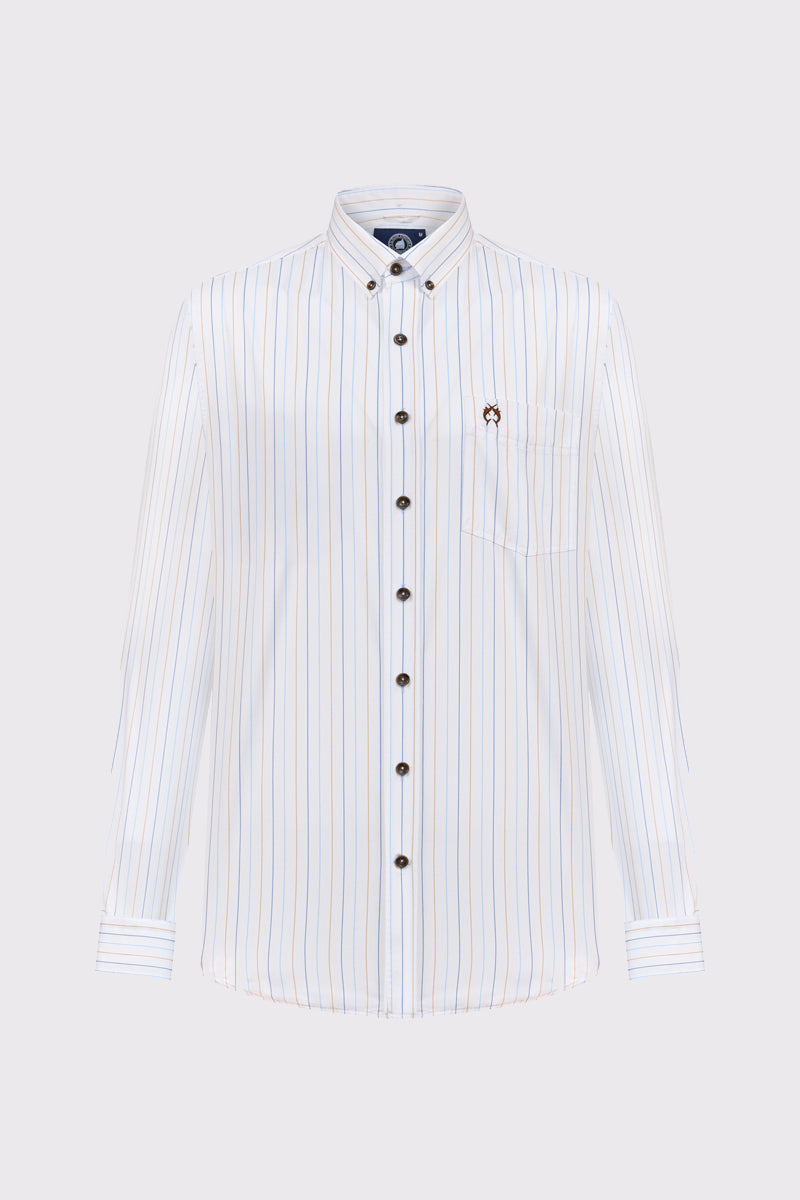 Modern Fit Hemd mit Streifendesign – Turquoise Stripe 2 #Farbe_Turquoise Stripe 2