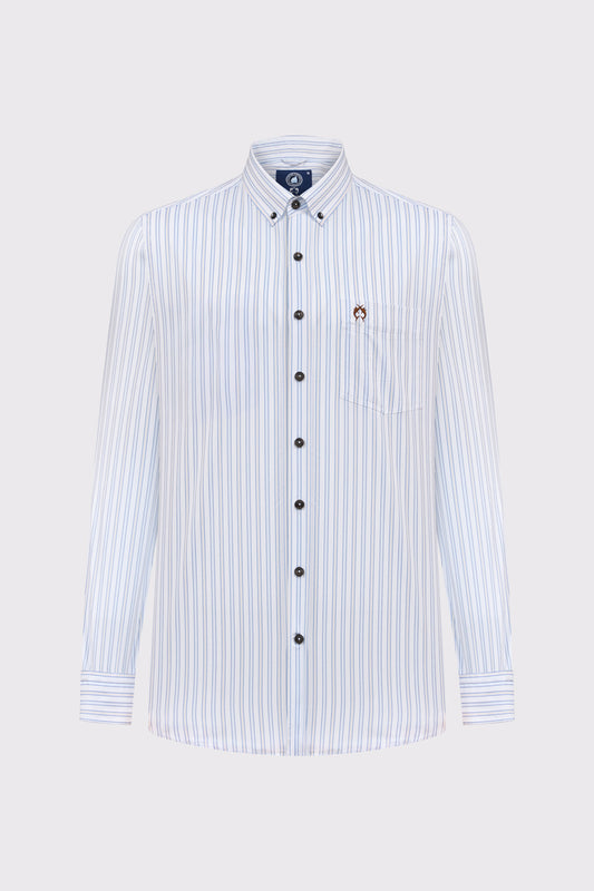 Modern Fit Hemd mit Streifendesign