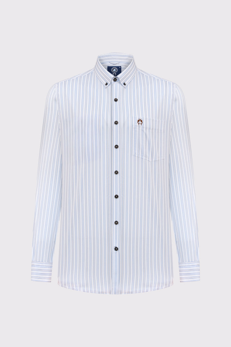 Modern Fit Hemd mit Streifendesign – Turquoise Stripe 3 #Farbe_Turquoise Stripe 3