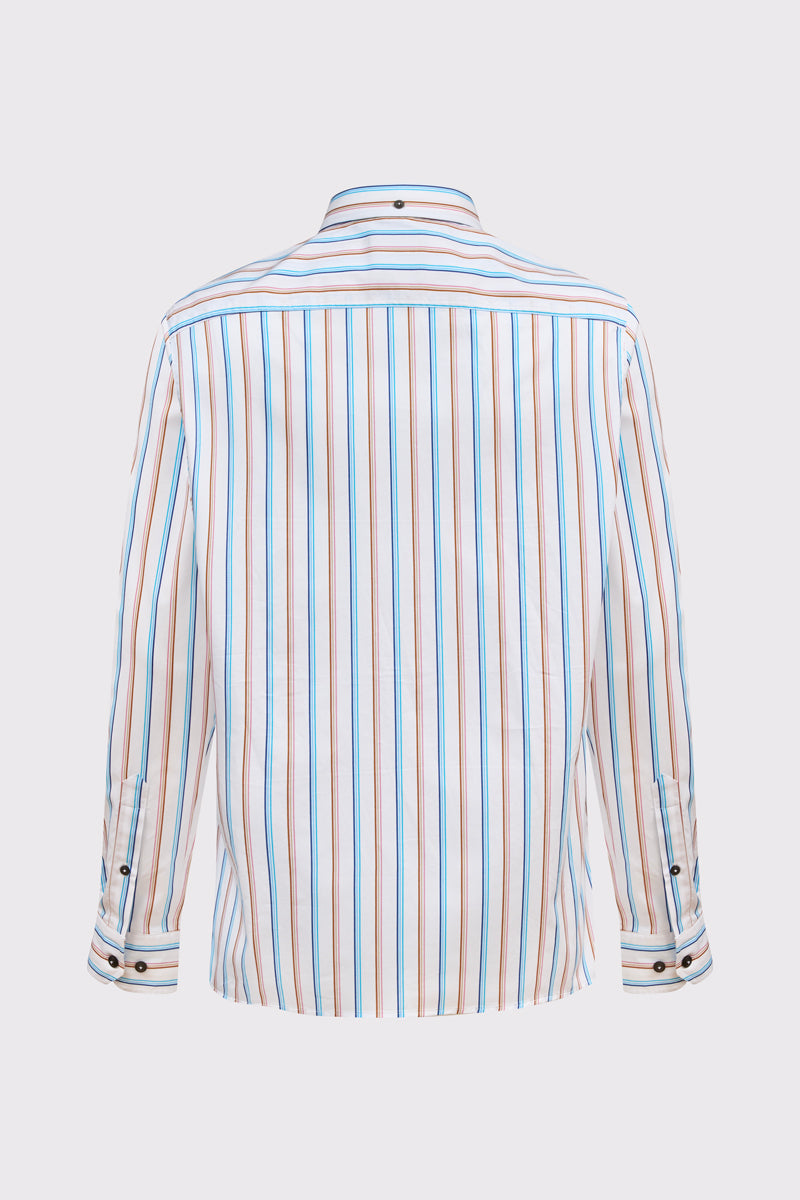 Modern Fit Hemd mit Streifendesign