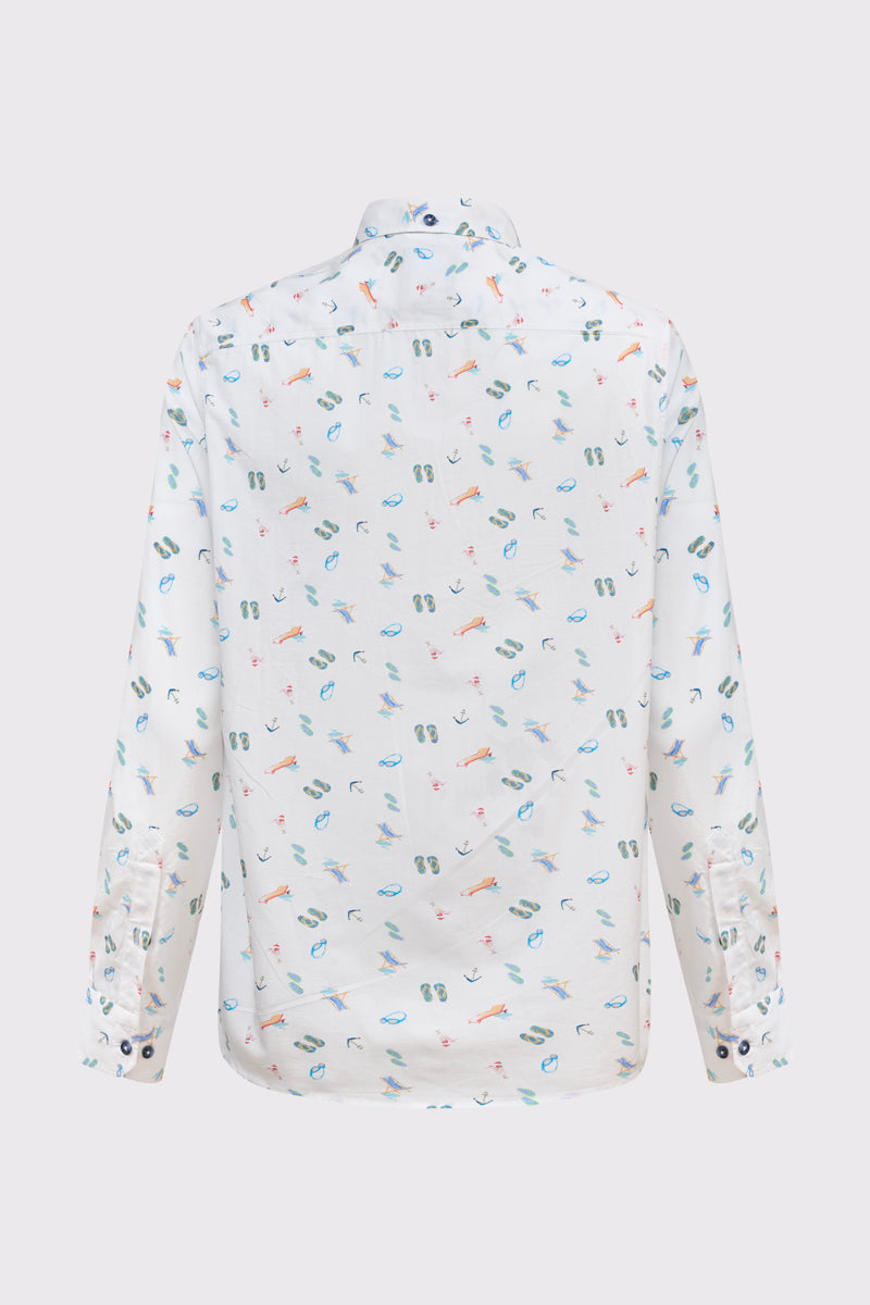 Regular Fit Hemd aus 100 % Baumwolle – Turquiose Print 1 #Farbe_Turquiose Print 1