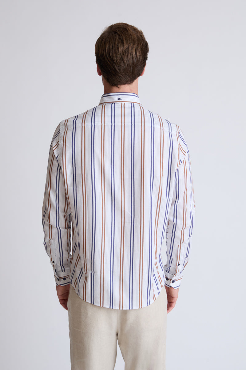 Baumwoll-Button-Down-Hemd mit mehrfarbigem Streifenmuster – atlantic stripe 3 #Farbe_83643 atlantic stripe 3