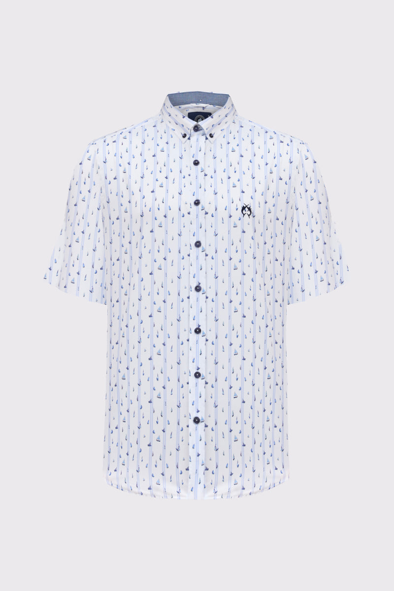 Modern Fit Hemd mit maritimer Inspiration – Riviera Print 1 #Farbe_Riviera Print 1