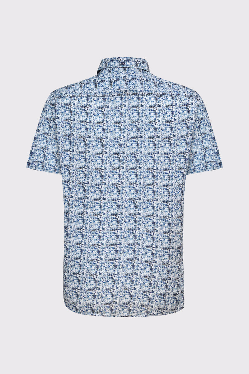 Kurzarmhemd -Iconic Blue- Leichtigkeit trifft maritimen Stil