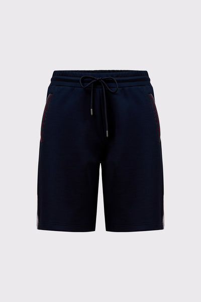 Pure cotton sweat Bermuda shorts with contrast details