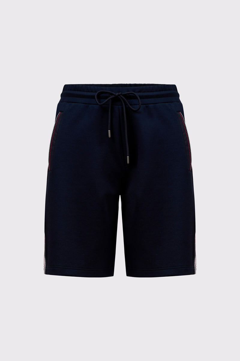 Pure cotton sweat Bermuda shorts with contrast details