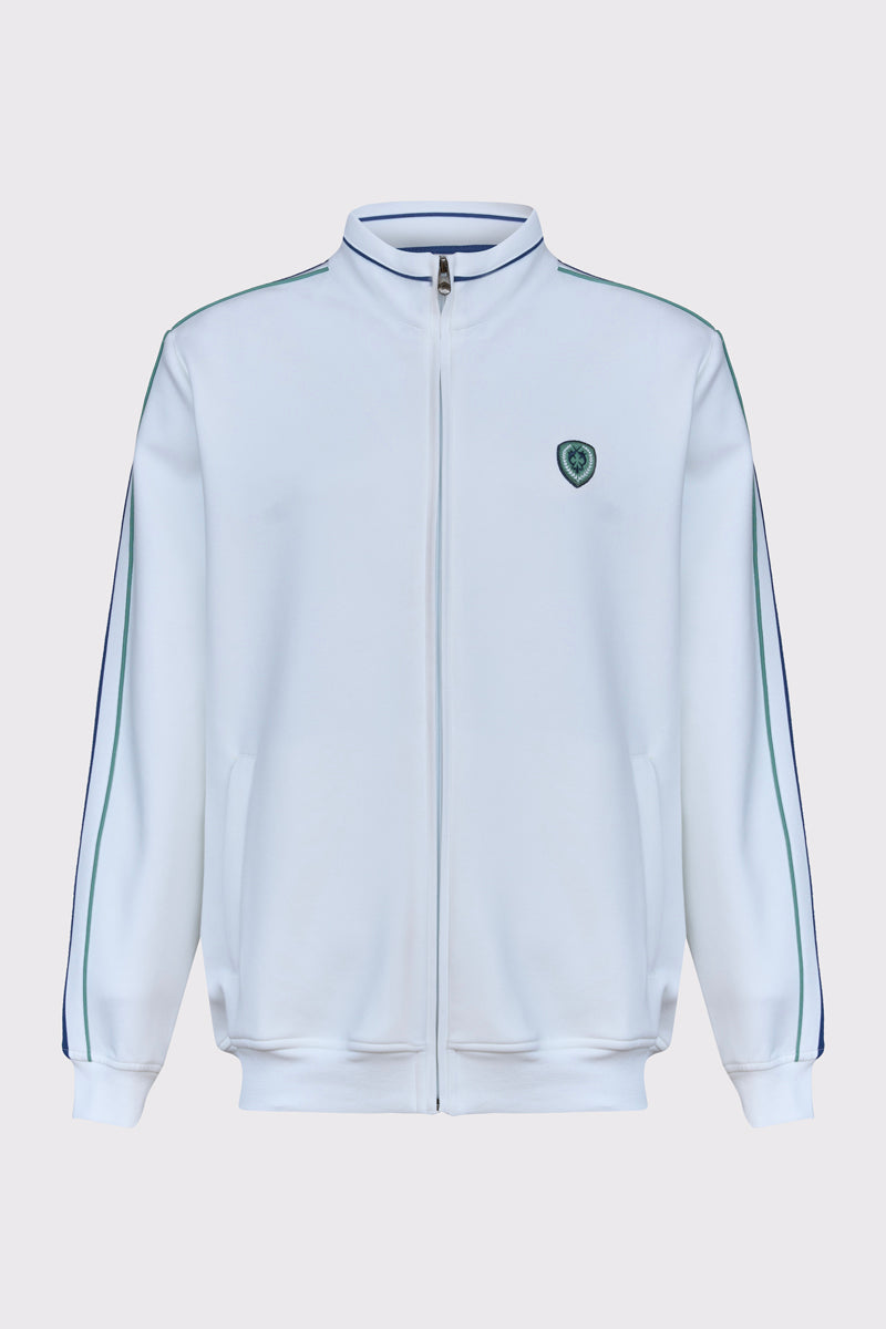 Herren Sweatjacke mit Reißverschluss – clean & sportlich – white #Farbe_10000 white