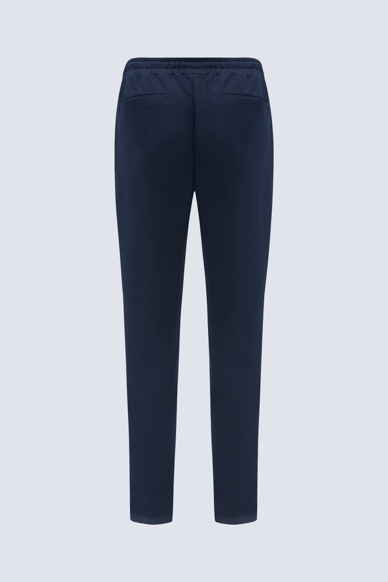 Exclusive men's jogger with drawstring in navy