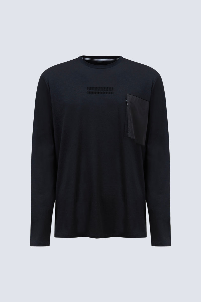 Herren Longsleeve black
