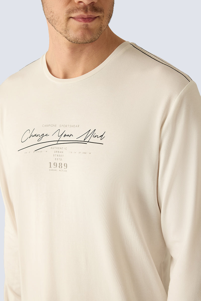 Herren Longsleeve Weiß