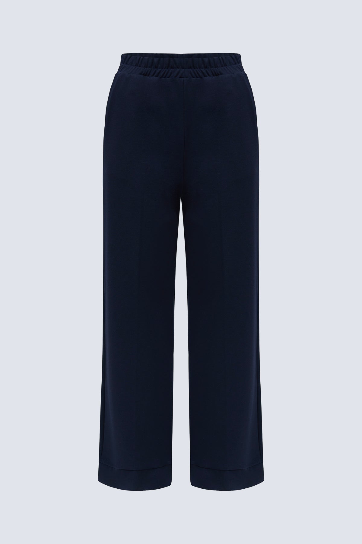 Damen Hose mit Elastikbund – Navy Casual Fit