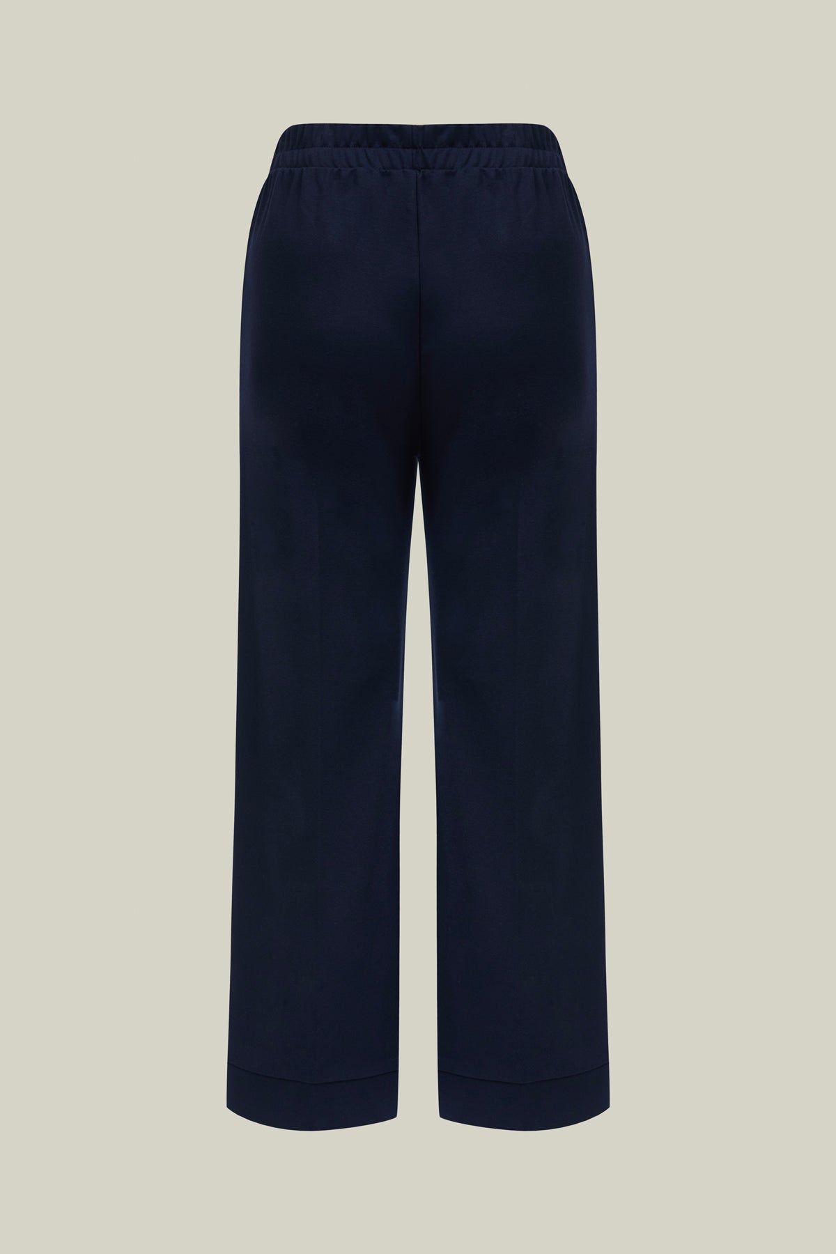 Women's trousers with elastic waistband – Navy Casual Fit