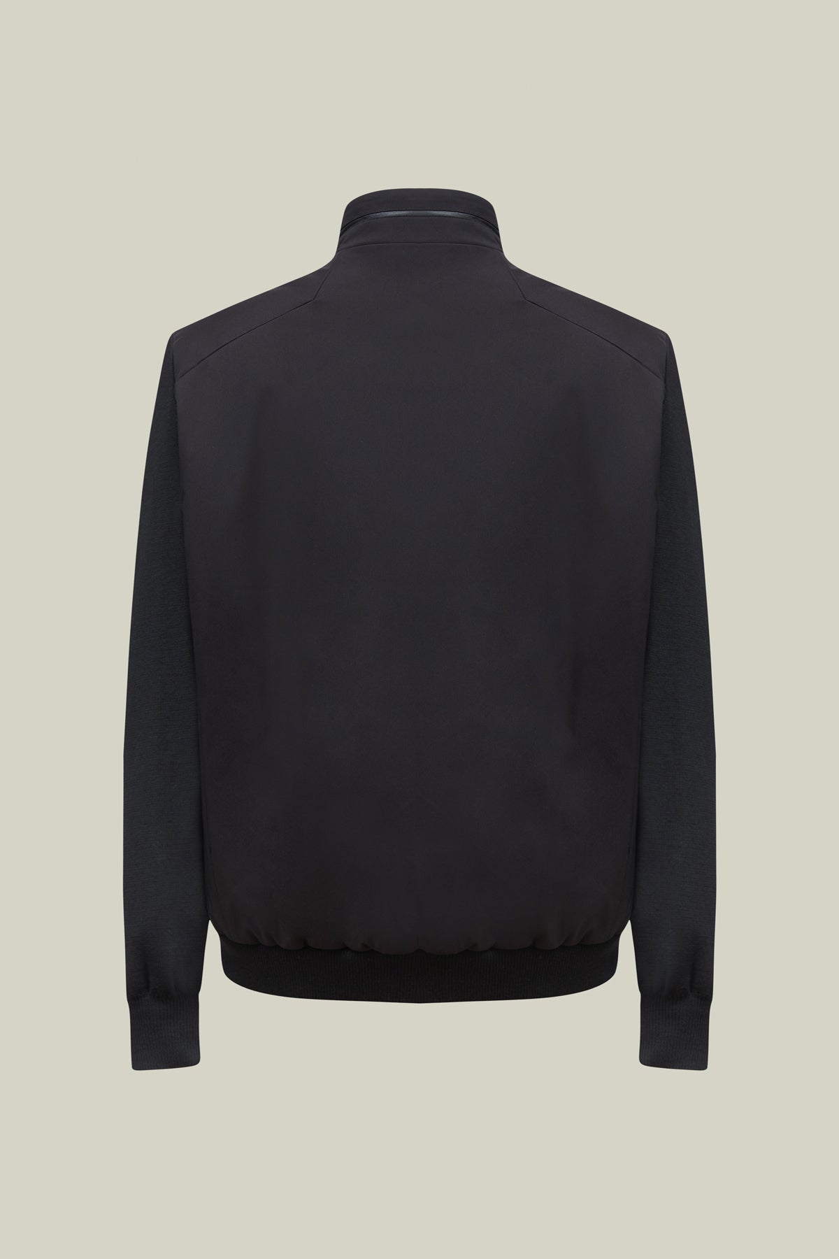 Herren Sweatjacke Black Stehkragen Zip