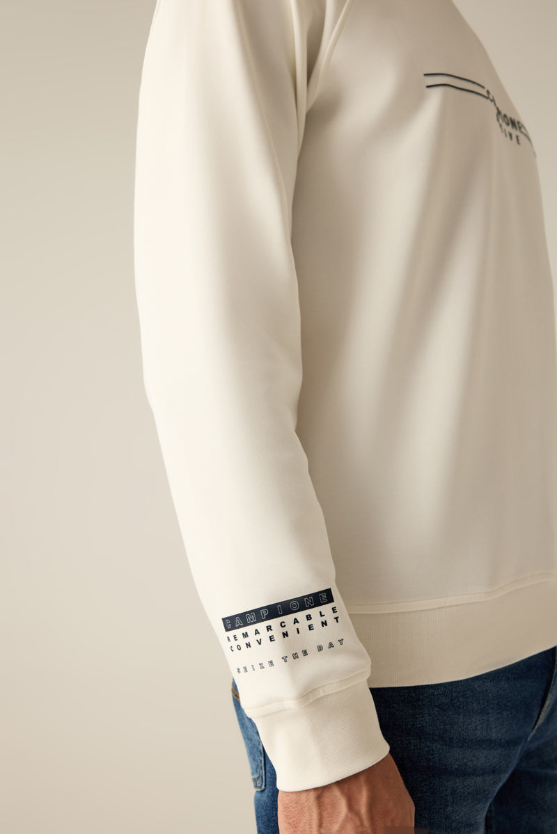 Herren Sweatshirt Ecru – modern, sportlich & bequem