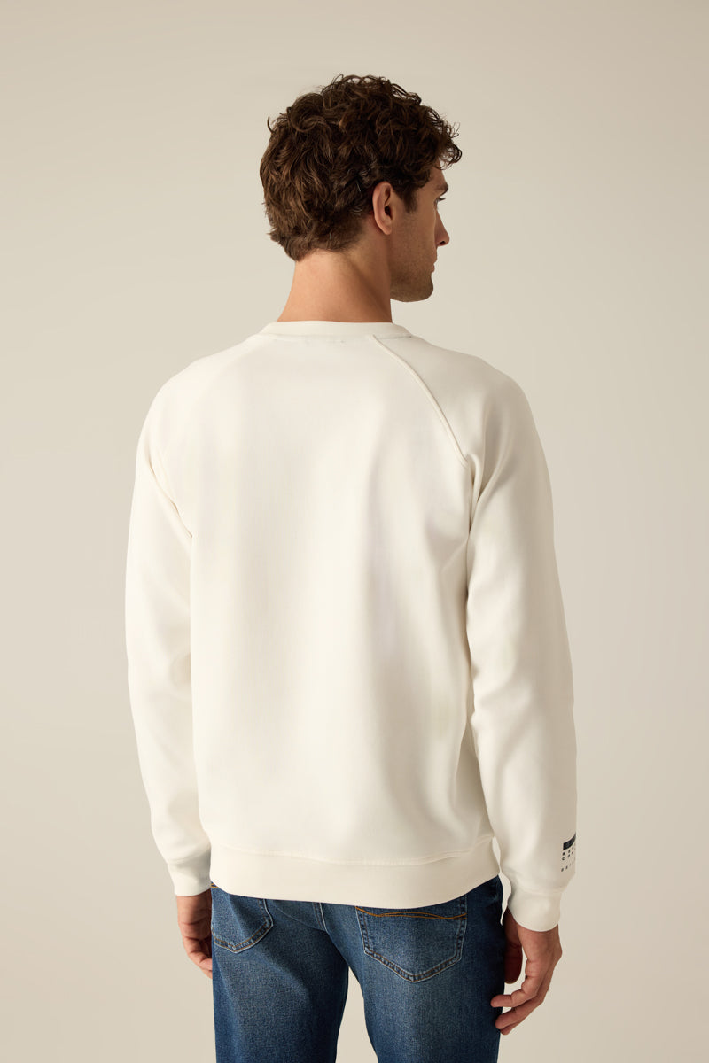 Herren Sweatshirt Ecru – modern, sportlich & bequem