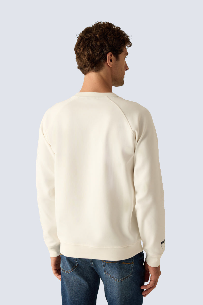 Men's sweatshirt ecru – modern, sporty & comfortable