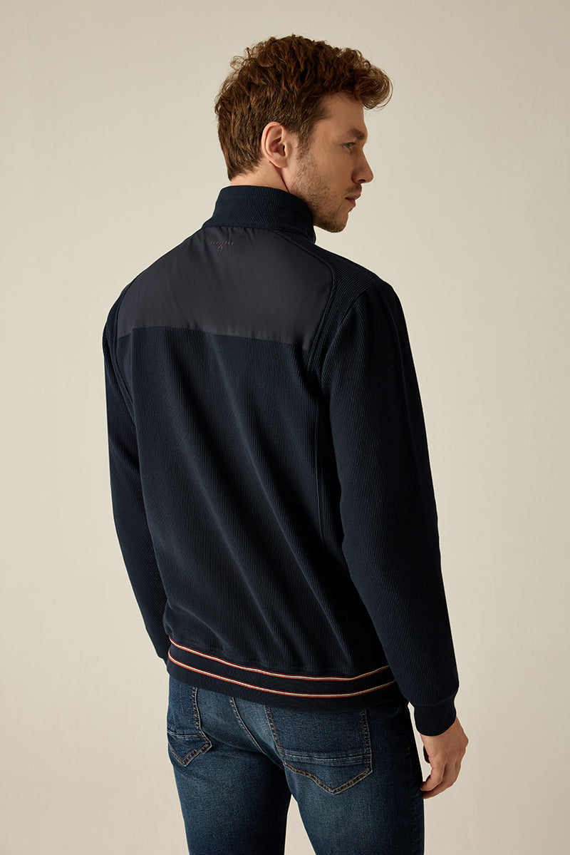 Herren-Sweatjacke im Interlock-Selenik-Look