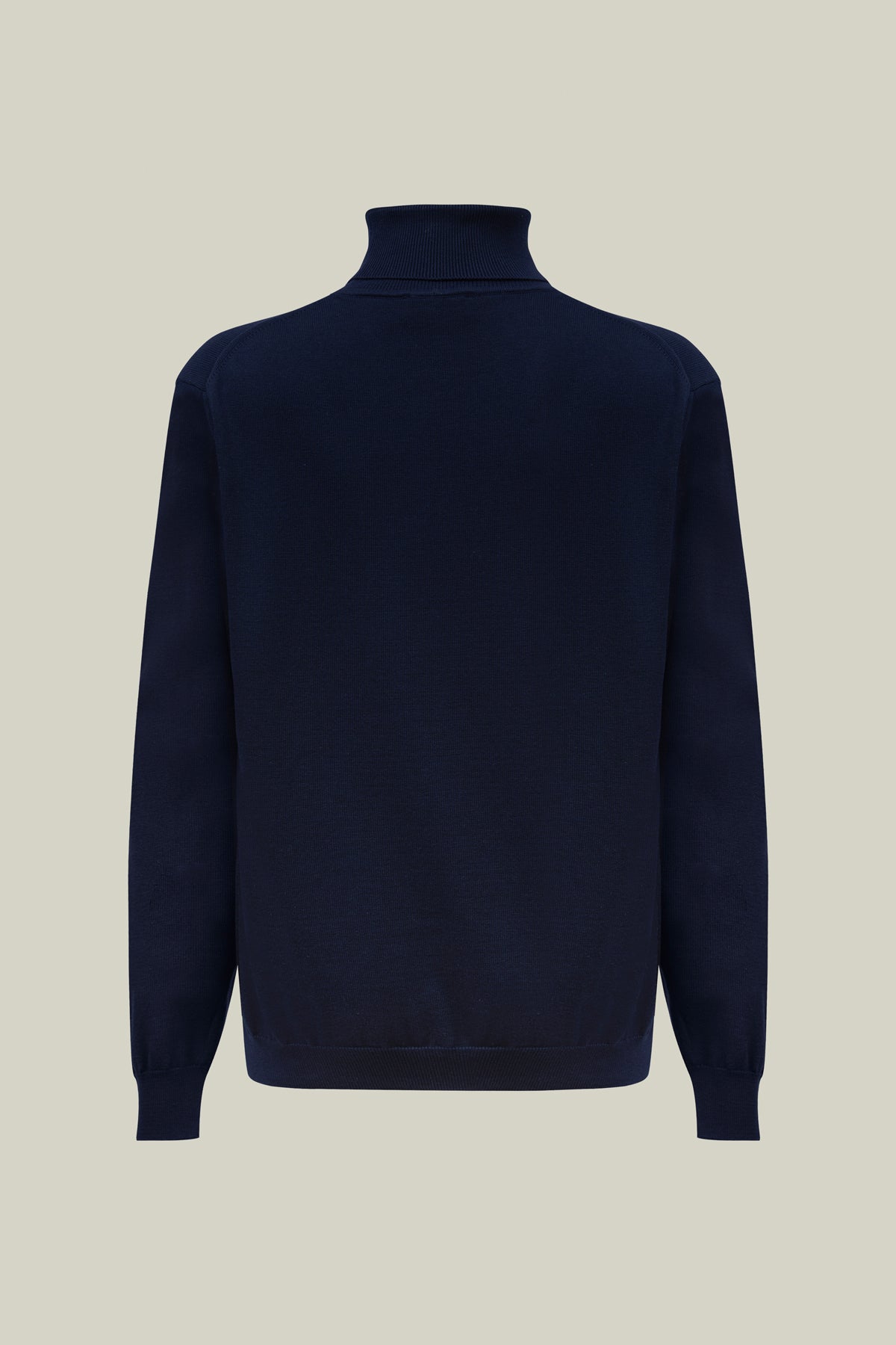 Feinstrick Rollkragenpullover – Navy