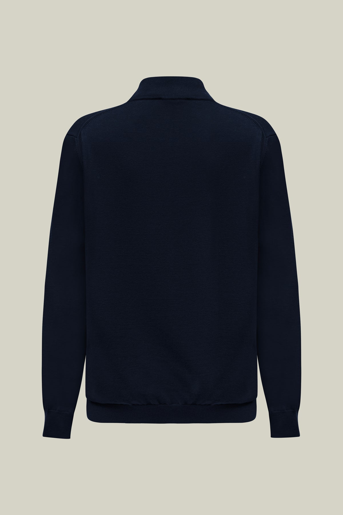 Feinstrick Strickjacke mit Reißverschluss – Navy