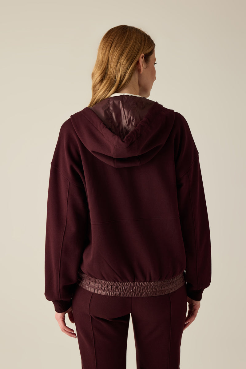 Damen Sweatjacke Dark Cherry