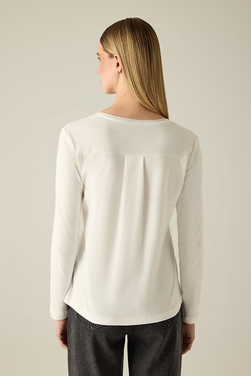 Women's long-sleeved shirt flower print