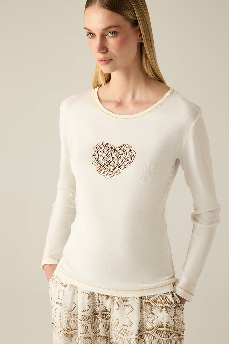 Damen Langarmshirt Heart Design