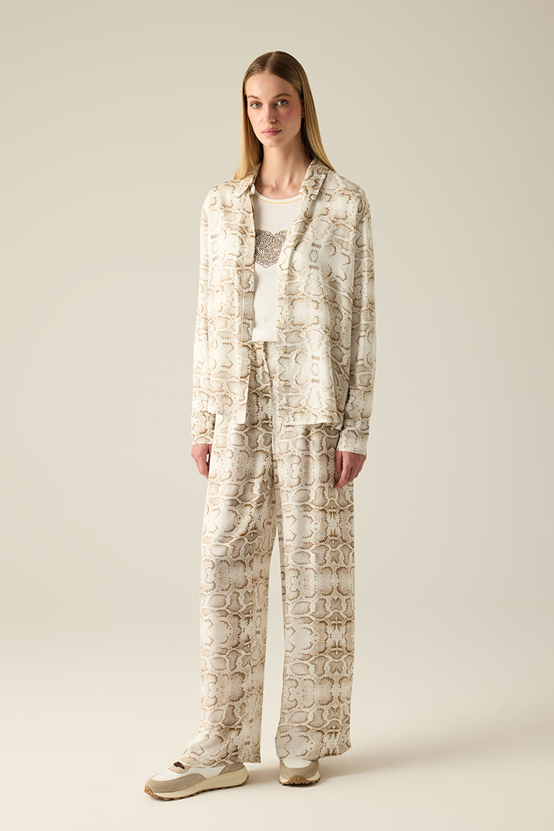 Women's snake print blouse – viscose