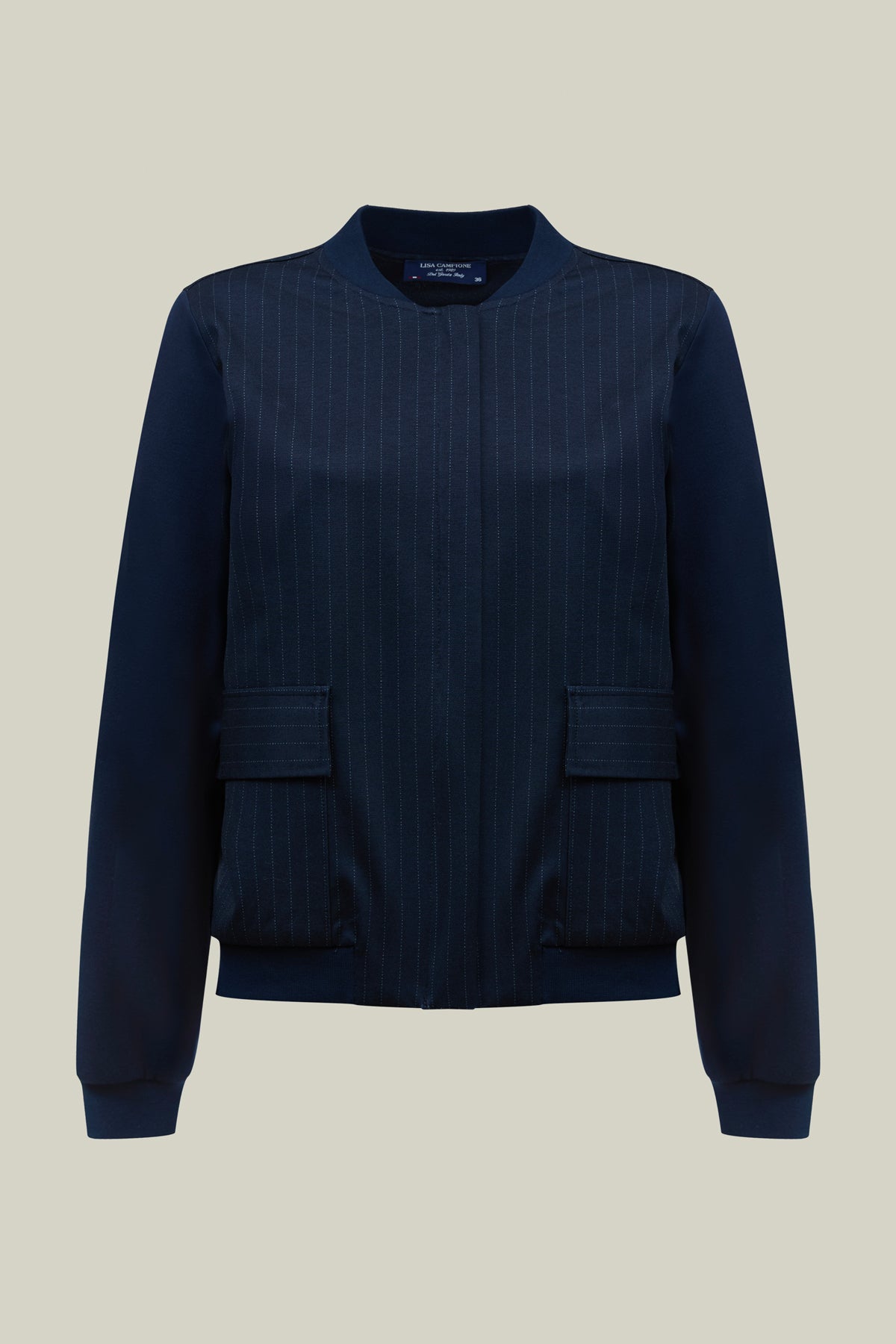 Damenjacke mit Nadelstreifen – Navy