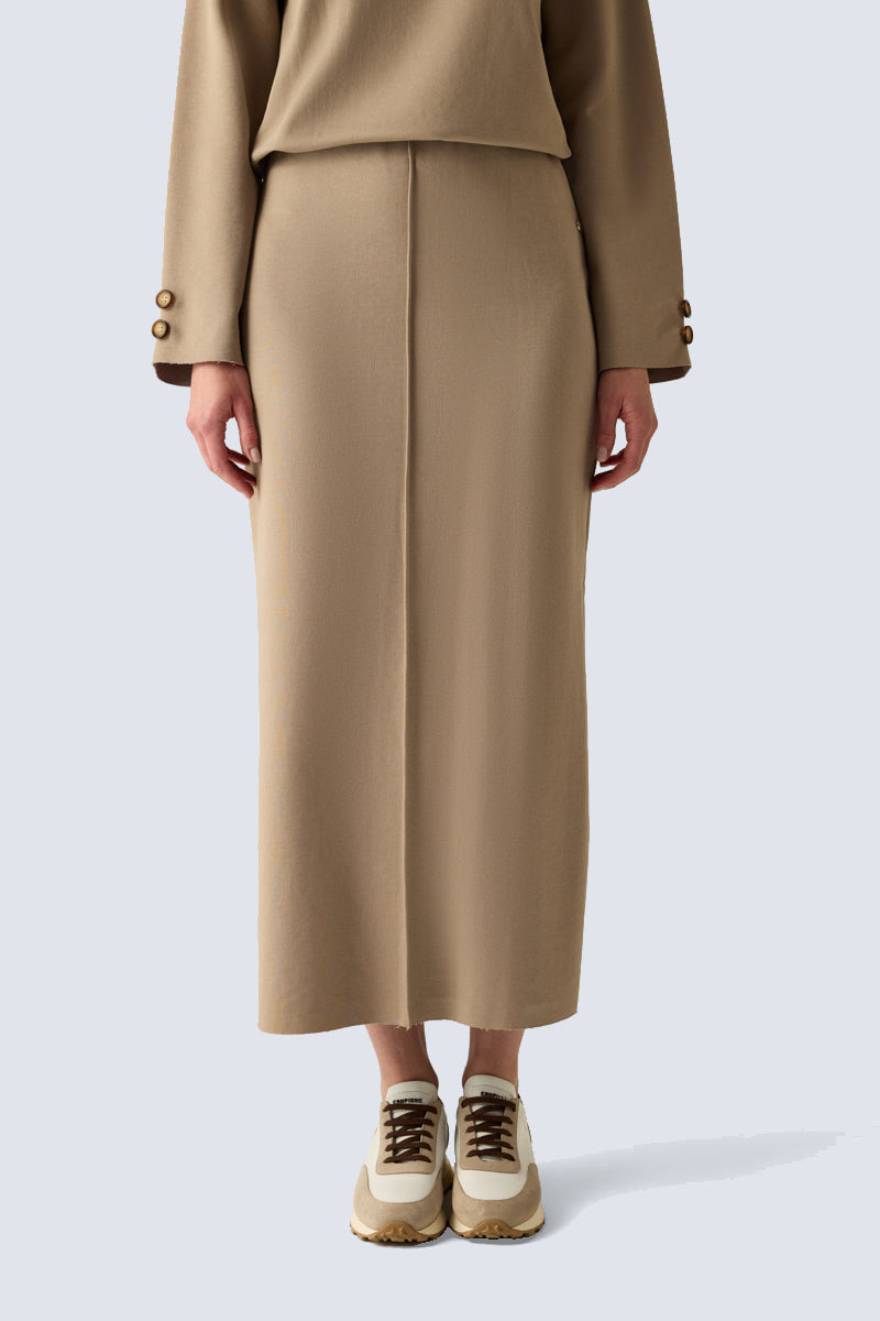 Damen Rock – Eleganter Maxirock in Camel – camel #Farbe_41900 camel