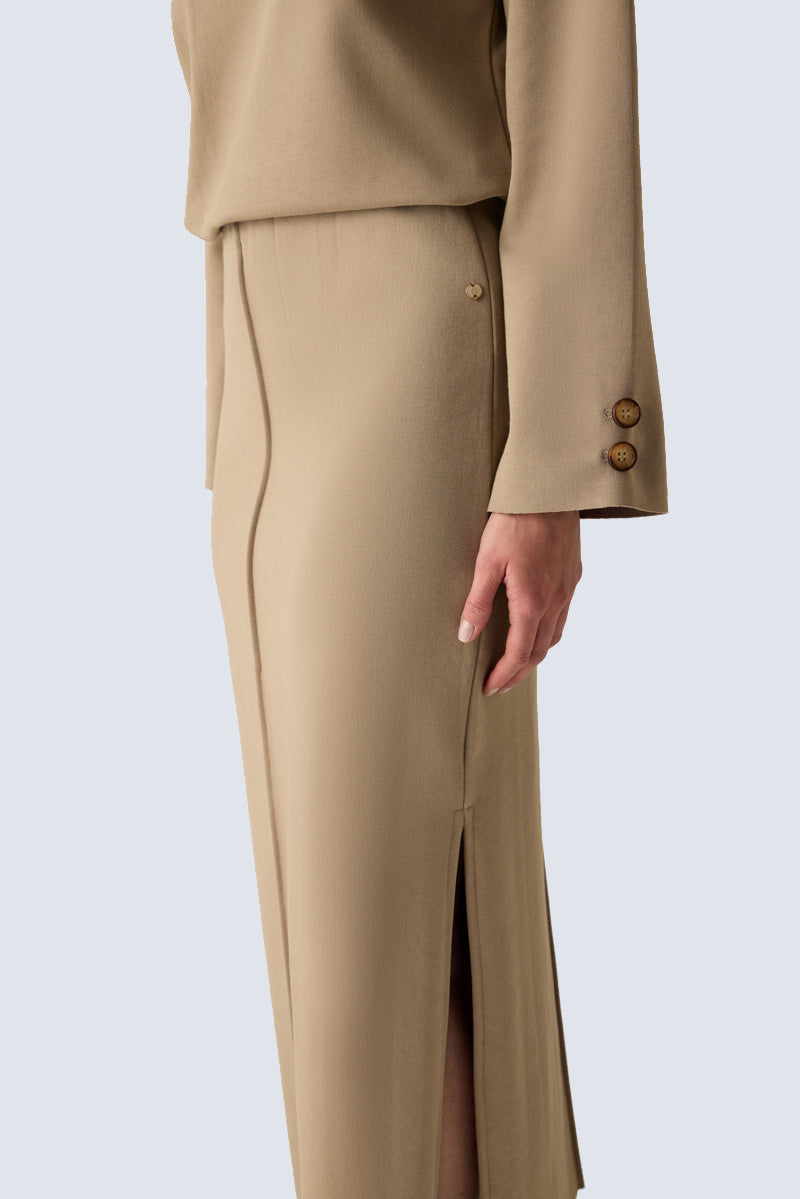 Damen Rock – Eleganter Maxirock in Camel – camel #Farbe_41900 camel