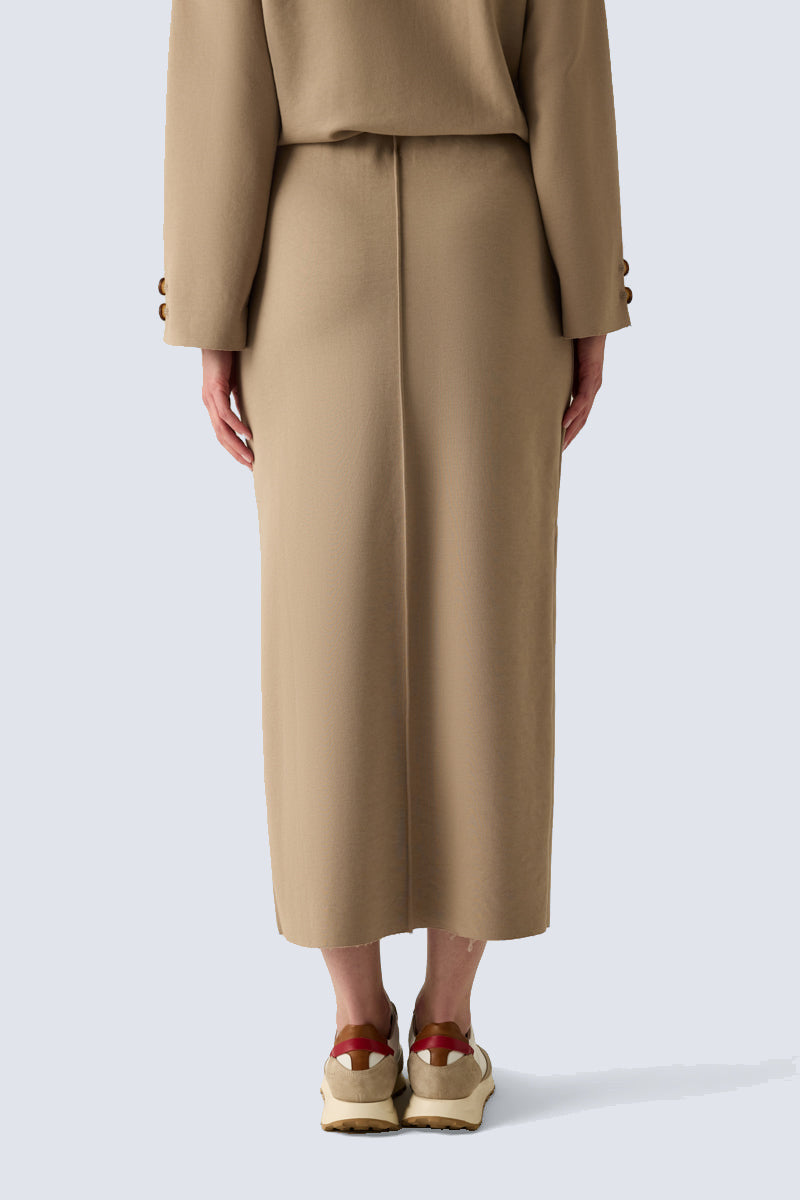 Damen Rock – Eleganter Maxirock in Camel – camel #Farbe_41900 camel