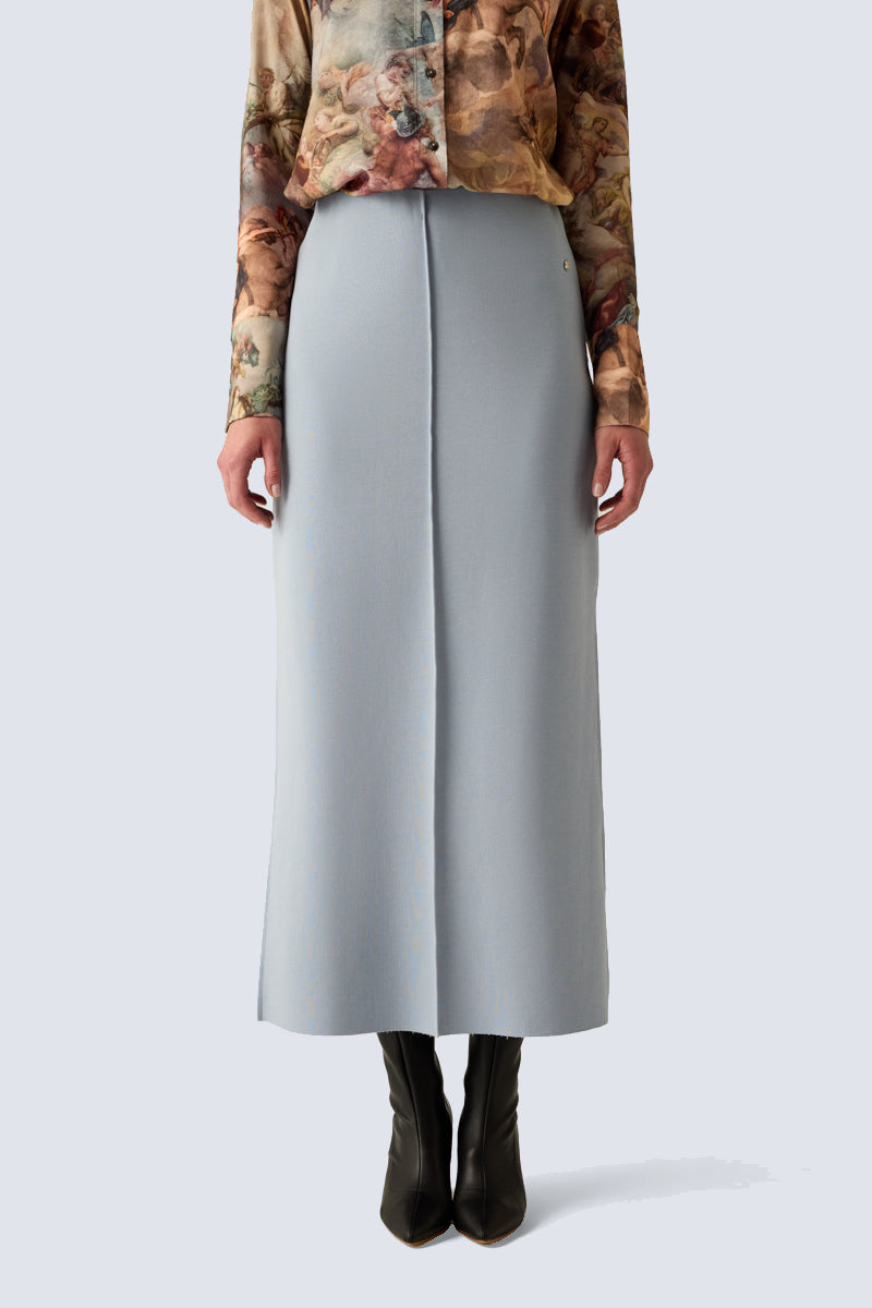 Damen Rock – Eleganter Maxirock in Camel – smoke blue #Farbe_79200 smoke blue