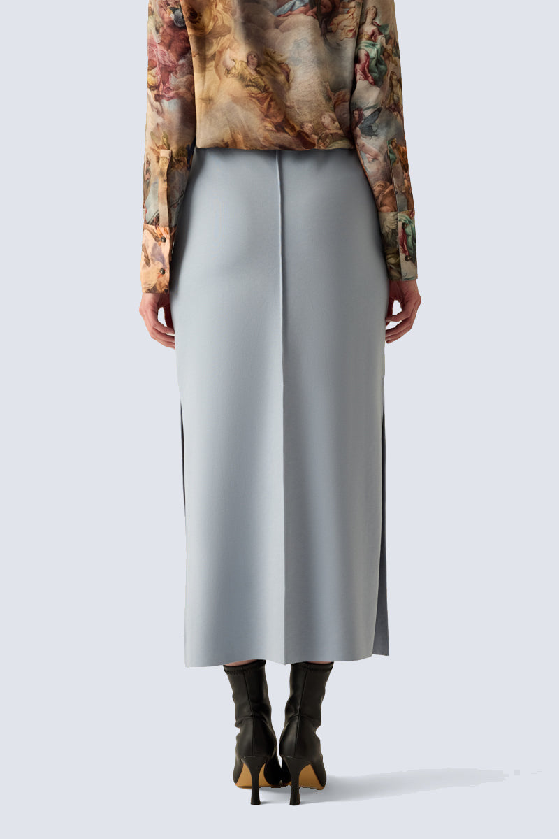 Damen Rock – Eleganter Maxirock in Camel – smoke blue #Farbe_79200 smoke blue