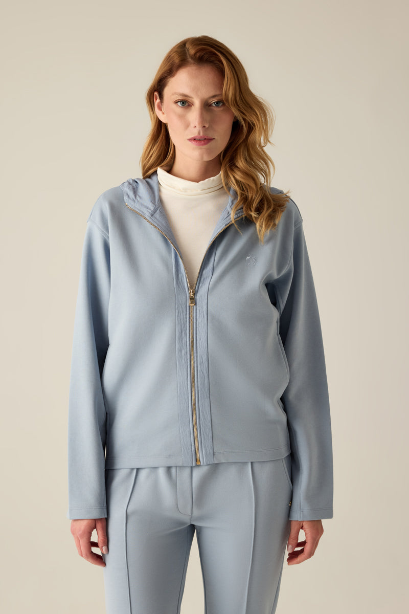 Damen Kapuzenjacke – Smoky Blue