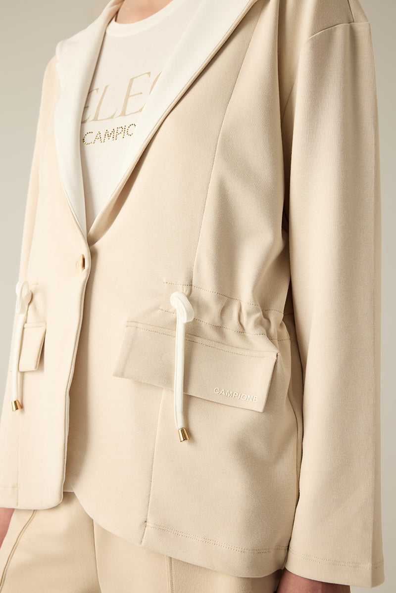 Kadın ceketi – sportif blazer kum